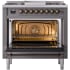 Ilve Nostalgie II Collection UP36FNMPMGB - 36 Inch Freestanding Dual Fuel Range in Opened View