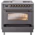 Ilve Nostalgie II Collection UP36FNMPMGB - 36 Inch Freestanding Dual Fuel Range in Drawer Opened View
