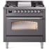 Ilve Nostalgie II Collection UP36FNMPMGCLP - 36 Inch Freestanding Dual Fuel Range in Front View