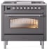Ilve Nostalgie II Collection UP36FNMPMGCLP - 36 Inch Freestanding Dual Fuel Range in Front View