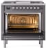 Ilve Nostalgie II Collection UP36FNMPMGCLP - 36 Inch Freestanding Dual Fuel Range in Opened View