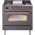 Ilve Nostalgie II Collection UP36FNMPMGP - 36 Inch Freestanding Dual Fuel Range in Front View