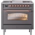 Ilve Nostalgie II Collection UP36FNMPMGP - 36 Inch Freestanding Dual Fuel Range in Front View