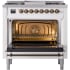 Ilve Nostalgie II Collection UP36FNMPRAB - 36 Inch Freestanding Dual Fuel Range in Opened View