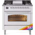 Ilve Nostalgie II Collection UP36FNMPRACLP - 36 Inch Freestanding Dual Fuel Range in Front View