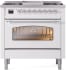 Ilve Nostalgie II Collection UP36FNMPRACLP - 36 Inch Freestanding Dual Fuel Range in Front View