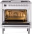 Ilve Nostalgie II Collection UP36FNMPRACLP - 36 Inch Freestanding Dual Fuel Range in Opened View