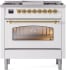 Ilve Nostalgie II Collection UP36FNMPRAGLP - 36 Inch Freestanding Dual Fuel Range in Front View