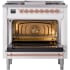 Ilve Nostalgie II Collection UP36FNMPRAPLP - 36 Inch Freestanding Dual Fuel Range in Opened View