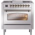 Ilve Nostalgie II Collection UP36FNMPSSBLP - 36 Inch Freestanding Dual Fuel Range in Front View
