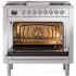 Ilve Nostalgie II Collection UP36FNMPSSC - 36 Inch Freestanding Dual Fuel Range in Opened View