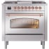Ilve Nostalgie II Collection UP36FNMPSSP - 36 Inch Freestanding Dual Fuel Range in Front View