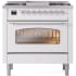 Ilve Nostalgie II Collection UP36FNMPWHC - 36 Inch Freestanding Dual Fuel Range in Front View