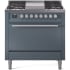 Ilve Professional Plus II UP36FQMPBGLP - 36 Inch Solid Door Freestanding Dual Fuel Range with 6 Sealed Burner
