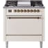 Ilve Nostalgie II Collection UP36FQNMPAWB - 36 Inch Freestanding Dual Fuel Range in Front View
