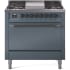 Ilve Nostalgie II Collection UP36FQNMPBGB - 36 Inch Freestanding Dual Fuel Range in Front View