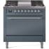 Ilve Nostalgie II Collection UP36FQNMPBGC - 36 Inch Freestanding Dual Fuel Range in Front View