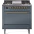 Ilve Nostalgie II Collection UP36FQNMPBGG - 36 Inch Freestanding Dual Fuel Range in Front View