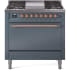 Ilve Nostalgie II Collection UP36FQNMPBGPLP - 36 Inch Freestanding Dual Fuel Range in Front View