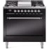 Ilve Nostalgie II Collection UP36FQNMPBKC - 36 Inch Freestanding Dual Fuel Range in Front View