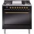 Ilve Nostalgie II Collection UP36FQNMPBKG - 36 Inch Freestanding Dual Fuel Range in Front View