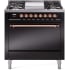 Ilve Nostalgie II Collection UP36FQNMPBKP - 36 Inch Freestanding Dual Fuel Range in Front View