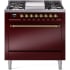 Ilve Nostalgie II Collection UP36FQNMPBUG - 36 Inch Freestanding Dual Fuel Range in Front View