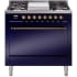 Ilve Nostalgie II Collection UP36FQNMPMBB - 36 Inch Freestanding Dual Fuel Range in Front View