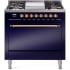 Ilve Nostalgie II Collection UP36FQNMPMBPLP - 36 Inch Freestanding Dual Fuel Range in Front View