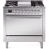 Ilve Nostalgie II Collection UP36FQNMPSSC - 36 Inch Freestanding Dual Fuel Range in Front View