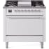 Ilve Nostalgie II Collection UP36FQNMPWHC - 36 Inch Freestanding Dual Fuel Range in Front View