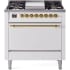Ilve Nostalgie II Collection UP36FQNMPWHG - 36 Inch Freestanding Dual Fuel Range in Front View