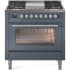 Ilve Professional Plus II UP36FWMPBGLP - 36 Inch Triple Glass Door Freestanding Dual Fuel Range with 6 Sealed Burner and Griddle
