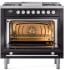 Ilve Professional Plus II UP36FWMPBKLP - 36 Inch Triple Glass Door Freestanding Dual Fuel Range Single Oven