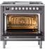 Ilve Professional Plus II UP36FWMPMG - 36 Inch Triple Glass Door Freestanding Dual Fuel Range Single Oven