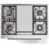 Ilve Professional Plus II UP36FWMPRALP - 36 Inch Triple Glass Door Freestanding Dual Fuel Range with Sealed Burner