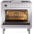 Ilve Professional Plus II UP36FWMPSS - 36 Inch Triple Glass Door Freestanding Dual Fuel Range Single Oven