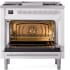 Ilve Professional Plus II UP36FWMPWHLP - 36 Inch Triple Glass Door Freestanding Dual Fuel Range Single Oven
