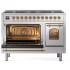 Ilve Nostalgie II Collection UP488NMPSSGLP - 48 Inch Freestanding Dual Fuel Range with 8 Sealed Burners