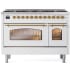 Ilve Nostalgie II Collection UP488NMPWHGLP - 48 Inch Freestanding Dual Fuel Range