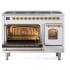 Ilve Nostalgie II Collection UP488NMPWHGLP - 48 Inch Freestanding Dual Fuel Range