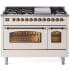 Ilve Nostalgie II Collection UP48FNMPAWBLP - 48 Inch Freestanding Dual Fuel Range in Front View