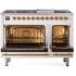 Ilve Nostalgie II Collection UP48FNMPAWGLP - 48 Inch Freestanding Dual Fuel Range in Opened View