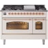 Ilve Nostalgie II Collection UP48FNMPAWPLP - 48 Inch Freestanding Dual Fuel Range in Front View