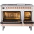 Ilve Nostalgie II Collection UP48FNMPAWPLP - 48 Inch Freestanding Dual Fuel Range in Opened View