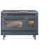 Ilve Nostalgie II Collection UP48FNMPBGB - 48 Inch Freestanding Dual Fuel Range in Front View