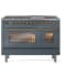 Ilve Nostalgie II Collection UP48FNMPBGGLP - 48 Inch Freestanding Dual Fuel Range in Front View