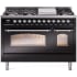 Ilve Nostalgie II Collection UP48FNMPBKCLP - 48 Inch Freestanding Dual Fuel Range in Front View