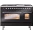 Ilve Nostalgie II Collection UP48FNMPBKCLP - 48 Inch Freestanding Dual Fuel Range in Front View