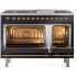 Ilve Nostalgie II Collection UP48FNMPBKGLP - 48 Inch Freestanding Dual Fuel Range in Opened View